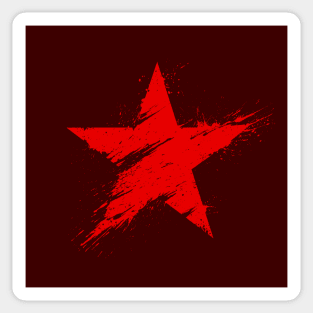 Painted Star - Crimson Red Sticker